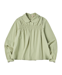 W NOZ SHIRRING BLOUSE [KHAKI]