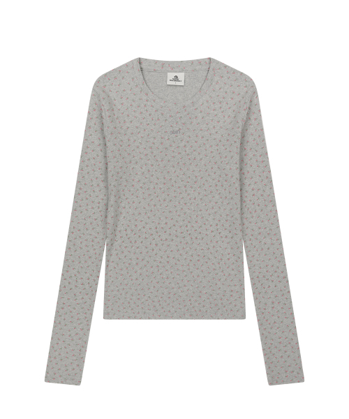 SUNDAY FRUIT MARKET(サンデーフルーツマーケット)の「W) SUN FLOWER LS TEE GRAY(Tシャツ/カットソー・レディース・その他・SMALL/MEDIUM)」の1枚目の写真