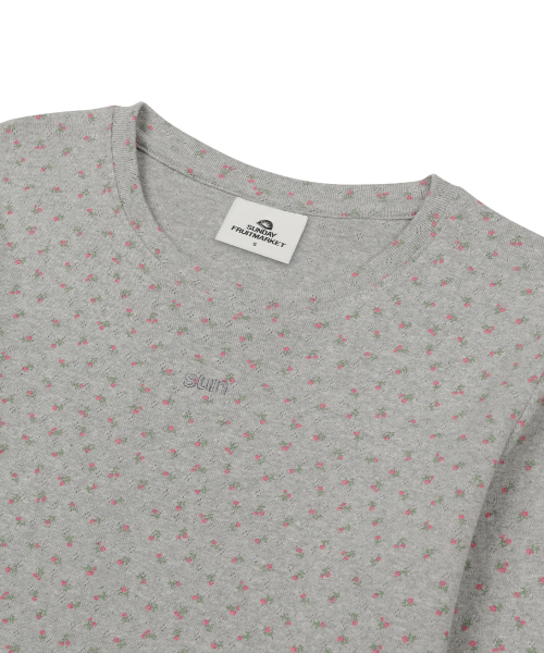 SUNDAY FRUIT MARKET(サンデーフルーツマーケット)の「W) SUN FLOWER LS TEE GRAY(Tシャツ/カットソー・レディース・その他・SMALL/MEDIUM)」の3枚目の写真