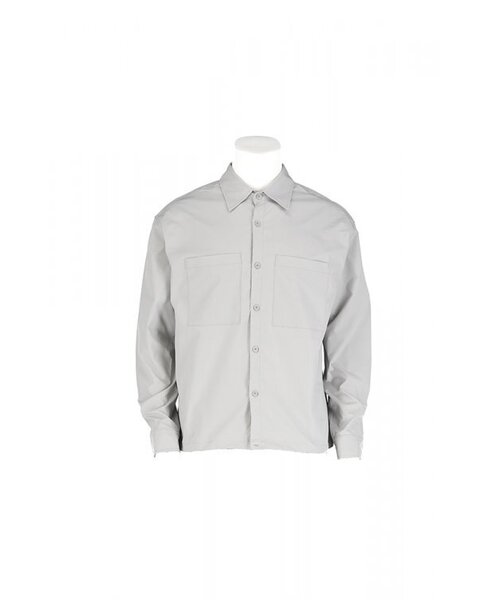 ナイロンストリングポケットシャツジャケット（グレー）