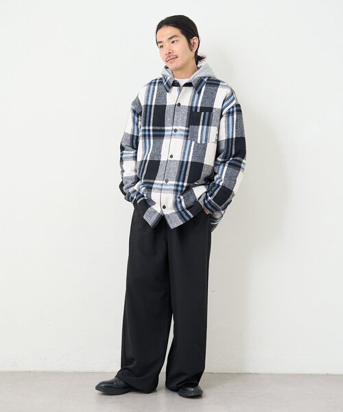 Kastane（カスタネ）の「【一部店舗限定/ユニセックス】BM チェック中綿シャツジャケット（その他アウター・レディース・オレンジ/ブラック・FREE）」の5枚目の写真