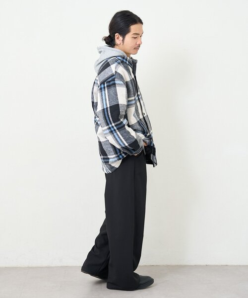 Kastane（カスタネ）の「【一部店舗限定/ユニセックス】BM チェック中綿シャツジャケット（その他アウター・レディース・オレンジ/ブラック・FREE）」の6枚目の写真