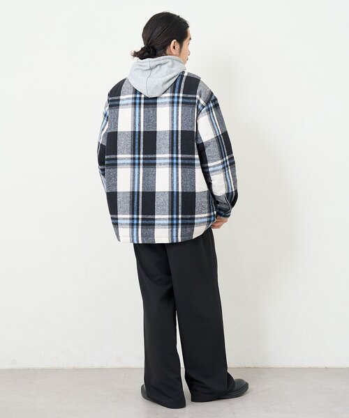 Kastane（カスタネ）の「【一部店舗限定/ユニセックス】BM チェック中綿シャツジャケット（その他アウター・レディース・オレンジ/ブラック・FREE）」の9枚目の写真