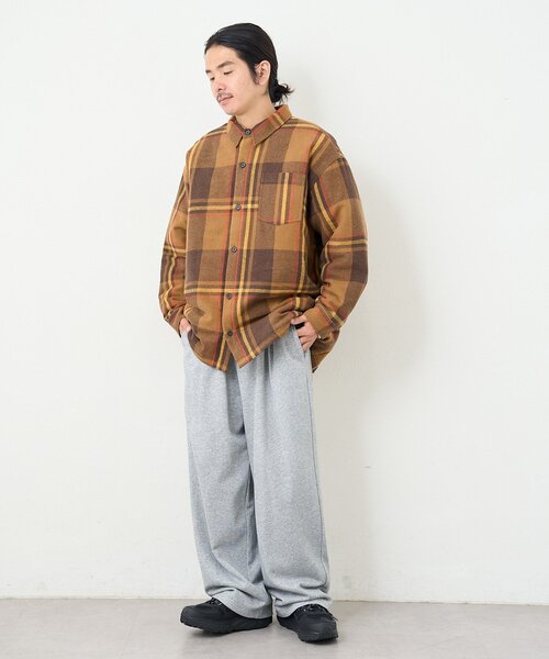 Kastane（カスタネ）の「【一部店舗限定/ユニセックス】BM チェック中綿シャツジャケット（その他アウター・レディース・オレンジ/ブラック・FREE）」の15枚目の写真