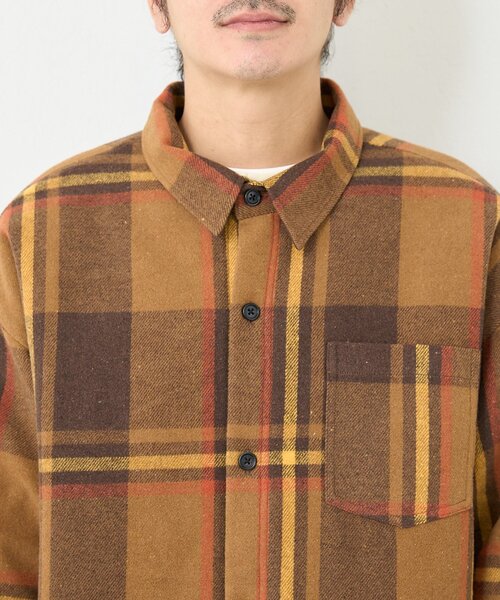 Kastane（カスタネ）の「【一部店舗限定/ユニセックス】BM チェック中綿シャツジャケット（その他アウター・レディース・オレンジ/ブラック・FREE）」の19枚目の写真