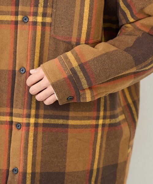 Kastane（カスタネ）の「【一部店舗限定/ユニセックス】BM チェック中綿シャツジャケット（その他アウター・レディース・オレンジ/ブラック・FREE）」の21枚目の写真