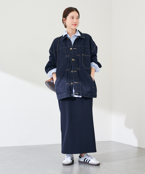 FRAMeWORK（フレームワーク）の「≪追加≫エクストララージデニムジャケット（デニムジャケット・レディース・グレー/ネイビー・FREE）」の6枚目の写真