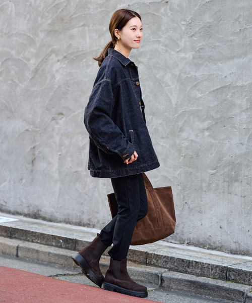 FRAMeWORK（フレームワーク）の「≪追加≫エクストララージデニムジャケット（デニムジャケット・レディース・グレー/ネイビー・FREE）」の13枚目の写真