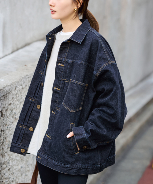 FRAMeWORK（フレームワーク）の「≪追加≫エクストララージデニムジャケット（デニムジャケット・レディース・グレー/ネイビー・FREE）」の16枚目の写真