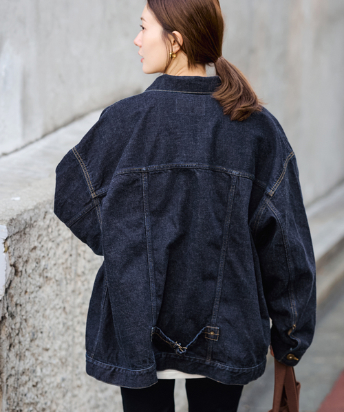 FRAMeWORK（フレームワーク）の「≪追加≫エクストララージデニムジャケット（デニムジャケット・レディース・グレー/ネイビー・FREE）」の21枚目の写真