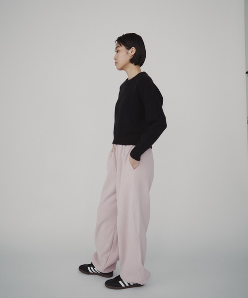 duei(デュイ)の「ルーズ裏起毛スウェットパンツ(スウェットパンツ・レディース・ライトピンク/グレー・FREE)」の9枚目の写真