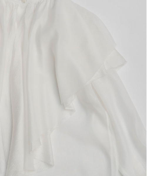 PRANK PROJECT（プランクプロジェクト）の「ボリュームラッフル2WAYトップ / Volume Ruffled 2WAY Top（シャツ/ブラウス・レディース・ブラック/ホワイト・FREE）」の18枚目の写真