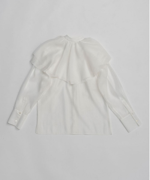 PRANK PROJECT（プランクプロジェクト）の「ボリュームラッフル2WAYトップ / Volume Ruffled 2WAY Top（シャツ/ブラウス・レディース・ブラック/ホワイト・FREE）」の17枚目の写真