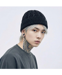 EIGHTVOLUME（エイトボリューム）の「EV Wool Cable Knit Short Beanie (Black)（ニットキャップ/ビーニー）」