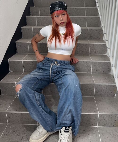 MWOONG(ムン)の「bloom in Seoul crop Tee(white)(Tシャツ/カットソー・レディース・その他・FREE)」の12枚目の写真