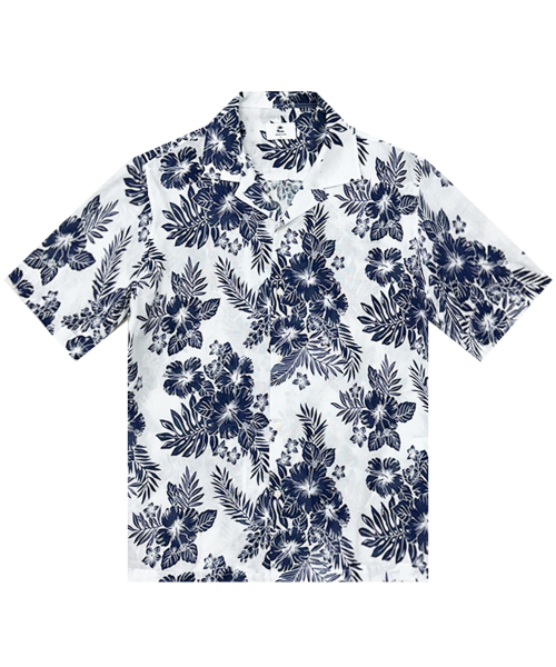 THESHIRTHOUSE（ザシャツハウス）の「ハワイアンコットンヒビスカスブリーズ-ホワイト（シャツ/ブラウス・メンズ・ホワイト・1/2）」の3枚目の写真