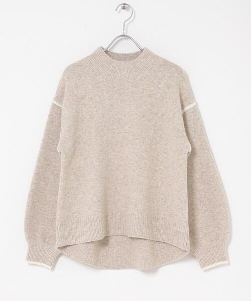 URBAN RESEARCH Sonny Label（アーバンリサーチサニーレーベル）の「バックラウンドカラーシームニットプルオーバー（ニット/セーター・レディース・ピンク/チャコールグレー/オートミール/イエロー・FREE）」の12枚目の写真