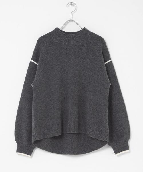 URBAN RESEARCH Sonny Label（アーバンリサーチサニーレーベル）の「バックラウンドカラーシームニットプルオーバー（ニット/セーター・レディース・ピンク/チャコールグレー/オートミール/イエロー・FREE）」の21枚目の写真