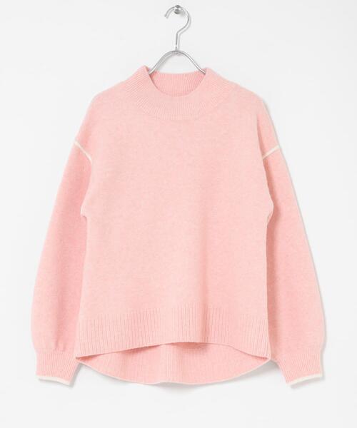 セール】バックラウンドカラーシームニットプルオーバー（ニット