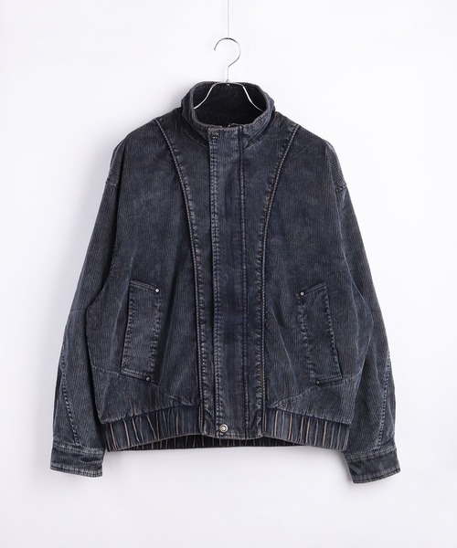 WESTSEA(ウエストシー)の「フェード加工 コーデュロ スタンドネックブルゾン(ブルゾン・メンズ・ブルー/チャコール・M/L)」の14枚目の写真