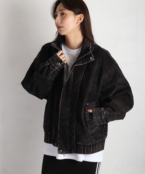 WESTSEA(ウエストシー)の「フェード加工 コーデュロ スタンドネックブルゾン(ブルゾン・メンズ・ブルー/チャコール・M/L)」の3枚目の写真