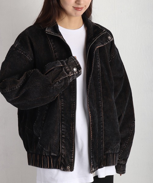 WESTSEA(ウエストシー)の「フェード加工 コーデュロ スタンドネックブルゾン(ブルゾン・メンズ・ブルー/チャコール・M/L)」の8枚目の写真