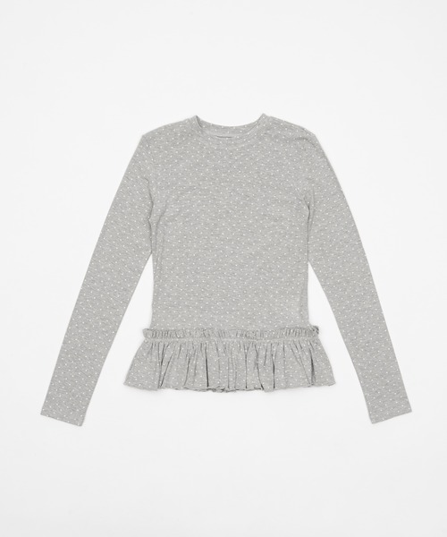 FEKETE(フェケテ)の「frill long sleeve tee / フリルロンT(Tシャツ/カットソー・レディース・ホワイト/グレー系その他/ホワイト系その他・SMALL/LARGE/MEDIUM)」の6枚目の写真