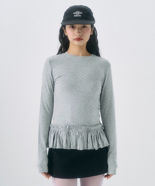 FEKETE(フェケテ)の「frill long sleeve tee / フリルロンT(Tシャツ/カットソー・レディース・ホワイト/グレー系その他/ホワイト系その他・SMALL/LARGE/MEDIUM)」の22枚目の写真