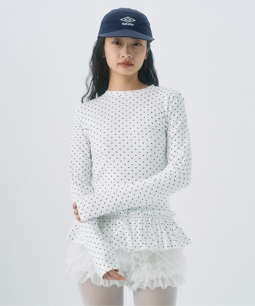 FEKETE(フェケテ)の「frill long sleeve tee / フリルロンT(Tシャツ/カットソー・レディース・ホワイト/グレー系その他/ホワイト系その他・SMALL/LARGE/MEDIUM)」の14枚目の写真