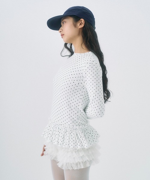 FEKETE(フェケテ)の「frill long sleeve tee / フリルロンT(Tシャツ/カットソー・レディース・ホワイト/グレー系その他/ホワイト系その他・SMALL/LARGE/MEDIUM)」の11枚目の写真