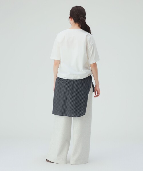 BEAMS HEART(ビームスハート)の「異素材 ドロスト プルオーバー(Tシャツ/カットソー・レディース・ブルー系その他/ブラック/オフホワイト・FREE)」の6枚目の写真