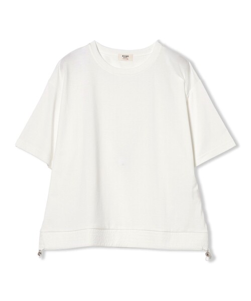 BEAMS HEART(ビームスハート)の「異素材 ドロスト プルオーバー(Tシャツ/カットソー・レディース・ブルー系その他/ブラック/オフホワイト・FREE)」の9枚目の写真