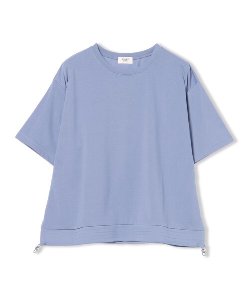 BEAMS HEART(ビームスハート)の「異素材 ドロスト プルオーバー(Tシャツ/カットソー・レディース・ブルー系その他/ブラック/オフホワイト・FREE)」の15枚目の写真