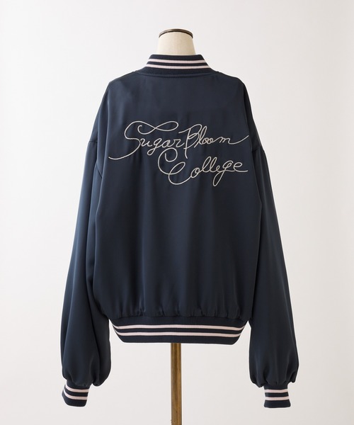 one after another NICE CLAUP（ワンアフターアナザーナイスクラップ）の「【premium order】ロゴ入りスカジャン（スカジャン・レディース・アイボリー/ピンク/ネイビー・FREE）」の10枚目の写真