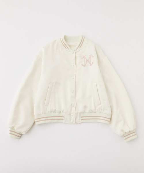 one after another NICE CLAUP（ワンアフターアナザーナイスクラップ）の「ロゴ入りスカジャン（スカジャン・レディース・アイボリー/ピンク/ネイビー・FREE）」の13枚目の写真