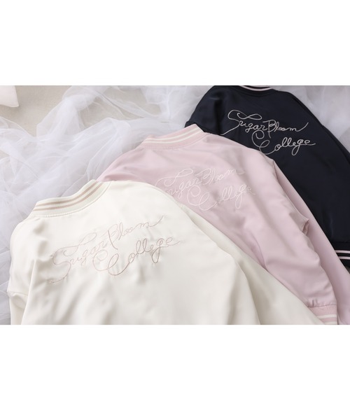 one after another NICE CLAUP（ワンアフターアナザーナイスクラップ）の「ロゴ入りスカジャン（スカジャン・レディース・アイボリー/ピンク/ネイビー・FREE）」の16枚目の写真