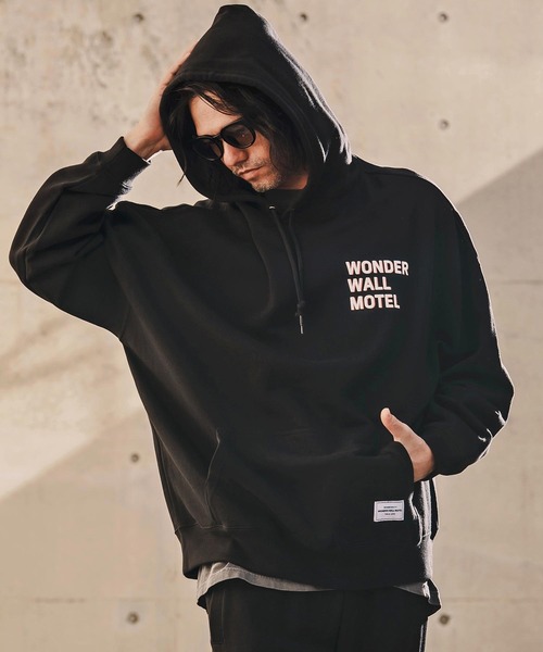 WONDER WALL MOTEL(ワンダーウォールモーテル)の「mpa4014-Over Silhouette Hoodie パーカー(26SSSW01)(パーカー・メンズ・ブラック/ネイビー/ライトグレー・XL/L/M)」の2枚目の写真