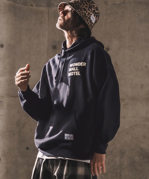 WONDER WALL MOTEL(ワンダーウォールモーテル)の「mpa4014-Over Silhouette Hoodie パーカー(26SSSW01)(パーカー・メンズ・ブラック/ネイビー/ライトグレー・XL/L/M)」の4枚目の写真