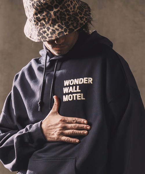 WONDER WALL MOTEL(ワンダーウォールモーテル)の「mpa4014-Over Silhouette Hoodie パーカー(26SSSW01)(パーカー・メンズ・ブラック/ネイビー/ライトグレー・XL/L/M)」の5枚目の写真