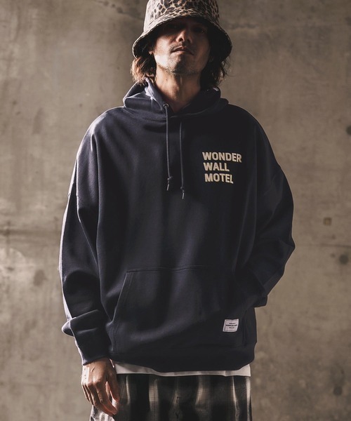 WONDER WALL MOTEL(ワンダーウォールモーテル)の「mpa4014-Over Silhouette Hoodie パーカー(26SSSW01)(パーカー・メンズ・ブラック/ネイビー/ライトグレー・XL/L/M)」の6枚目の写真