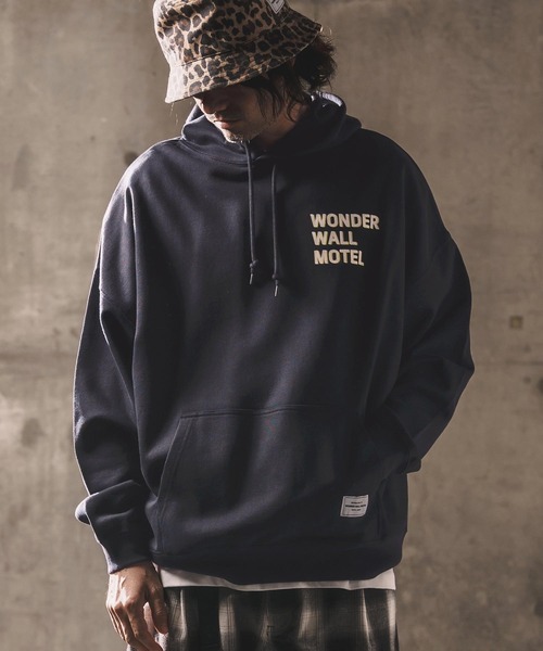 WONDER WALL MOTEL(ワンダーウォールモーテル)の「mpa4014-Over Silhouette Hoodie パーカー(26SSSW01)(パーカー・メンズ・ブラック/ネイビー/ライトグレー・XL/L/M)」の7枚目の写真