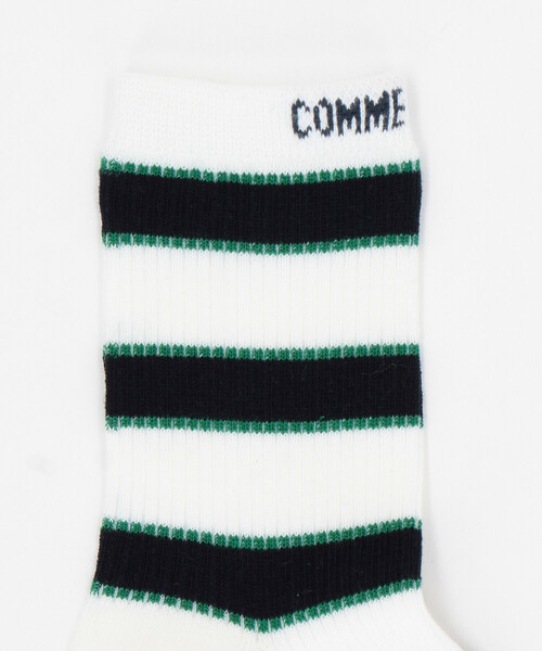 COMME CA ISM（コムサイズム）の「ボーダークルーソックス（ソックス/靴下・キッズ・レッド系その他/グリーン系その他・13-15cm/16-18cm/19-21cm）」の3枚目の写真