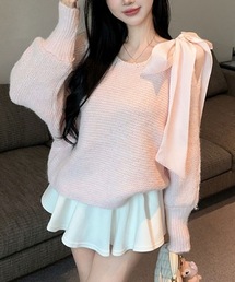 Riff（リフ）の「オープンショルダーリボンニット（ニット/セーター）」