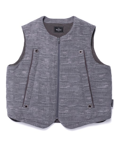 eastserviceshop(イーストサービスショップ)の「Linen Dyed Padded Vest - Grey(ベスト・レディース・その他・SMALL/MEDIUM/LARGE)」の1枚目の写真