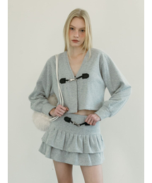 BUCKLE SNOWFLAKE CARDIGAN SET / GREY