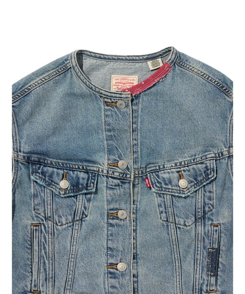 Levi's(リーバイス)の「Levi's/リーバイス 501(R) DAY SPECIAL COLLECTION ノーカラー SHRUNKEN 90S ベスト(ベスト・レディース・インディゴブルー・S/M/XS)」の6枚目の写真