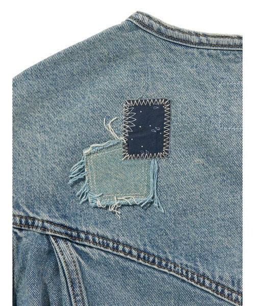 Levi's(リーバイス)の「Levi's/リーバイス 501(R) DAY SPECIAL COLLECTION ノーカラー SHRUNKEN 90S ベスト(ベスト・レディース・インディゴブルー・S/M/XS)」の10枚目の写真