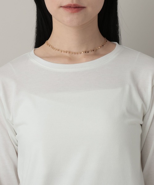 A part by（アパートバイ）の「レースレイヤードスリーブ_長袖（Tシャツ/カットソー・レディース・オフホワイト/ライトブルー/ブラック・FREE）」の10枚目の写真