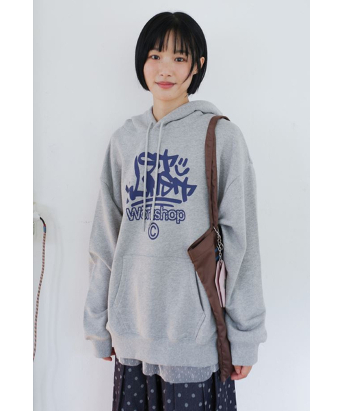 IK TAG LOGO HOODIE_GREY(IK2EFMM415A)（パーカー）｜ISTKUNST（イスト 