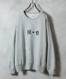 NUMBER (N)INE（ナンバーナイン）の「HAND PAINTED N-9 PRINTED CLASSIC CREWNECK SWEATSHIRT / ハンドペイント エヌナイン ロゴプリント クラシック クルーネック スウェットシャツ（スウェット）」